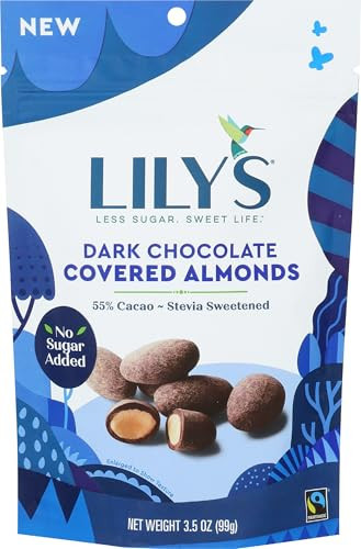 Lily's Sweets, Dark Chocolate Covered Almonds, 3.5 Ounce | Amazon (US)