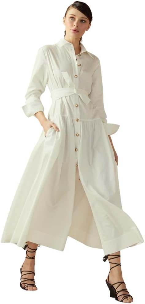 Cynthia Rowley Solid Perennial Shirt Dress | Amazon (US)