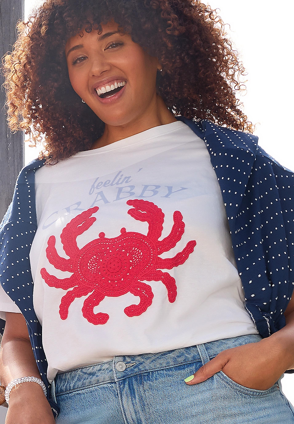 Plus Size Feelin Crabby Classic Fit Graphic Tee | Maurices
