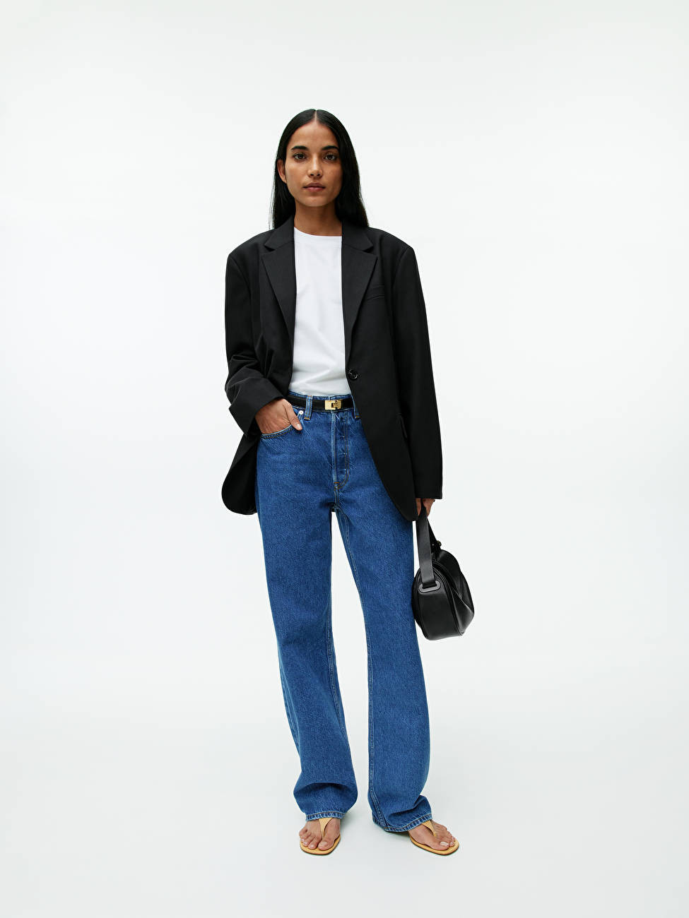 Blazer oversize en sergé de laine | ARKET (US&UK)