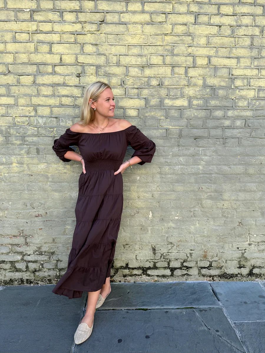 Athena Maxi Dress Chocolate Brown | Madison Mathews