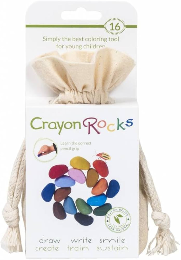 Crayon Rocks, Crayons in a Rock Shape, 16 Count, Tripod Grip Made For Handwriting Development in ... | Amazon (US)