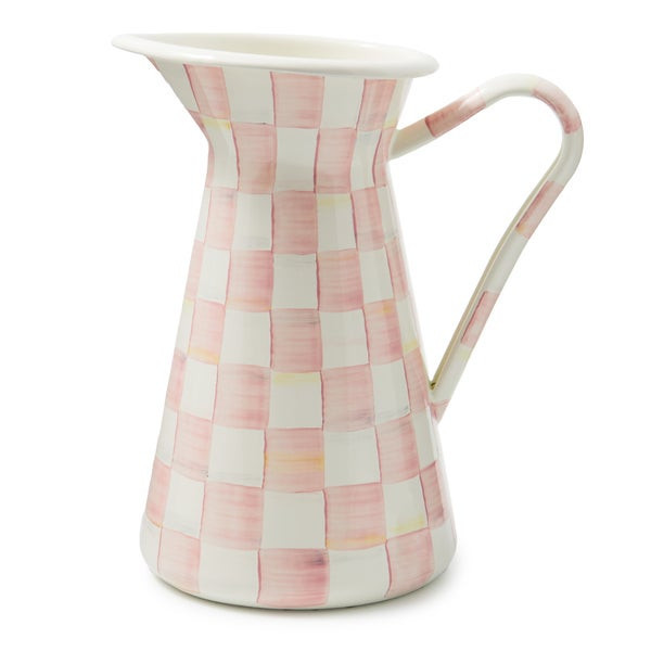 MacKenzie-Childs Rosy Check Large Practical Pitcher | MacKenzie-Childs