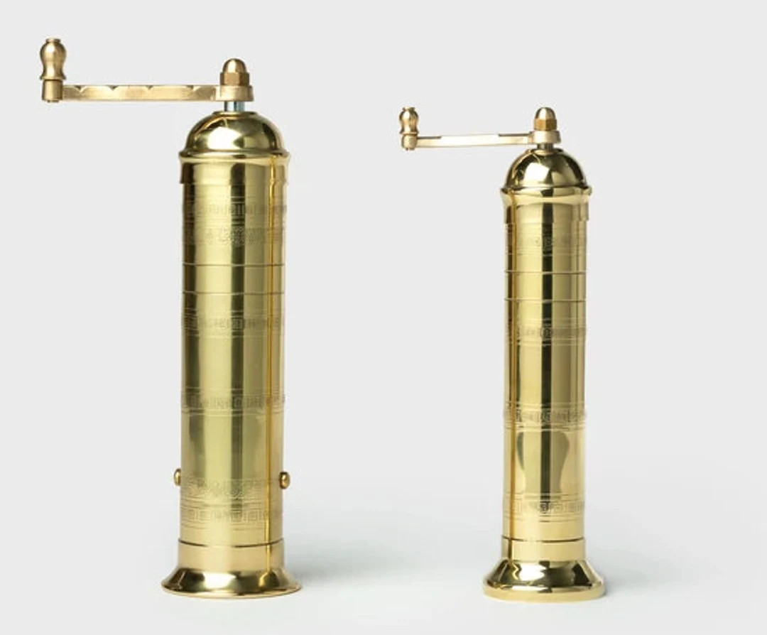 9" Brass Salt Mill, Atlas Greek Salt Mill; European Brass Spice Mill, Brass Salt Mill 9" | Etsy (US)