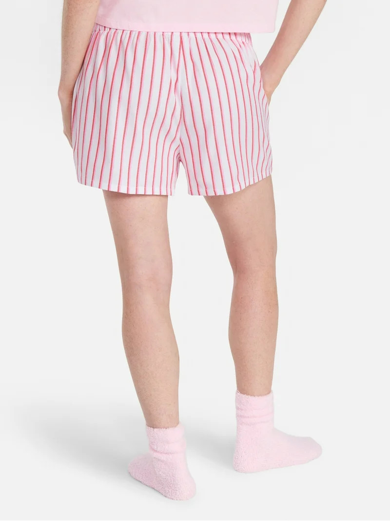 Joyspun Women's Woven Pajama Boxer Shorts, 3'' Inseam, Sizes XS-3X | Walmart (US)