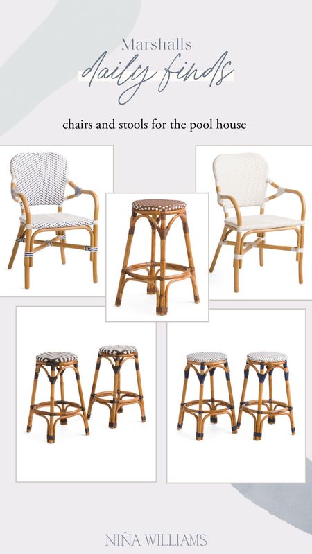 Chairs and stools for pool house / pool room - Marshall’s - bistro chairs and stools - Serena & Lily dupe 

#LTKhome #LTKstyletip #LTKsalealert
