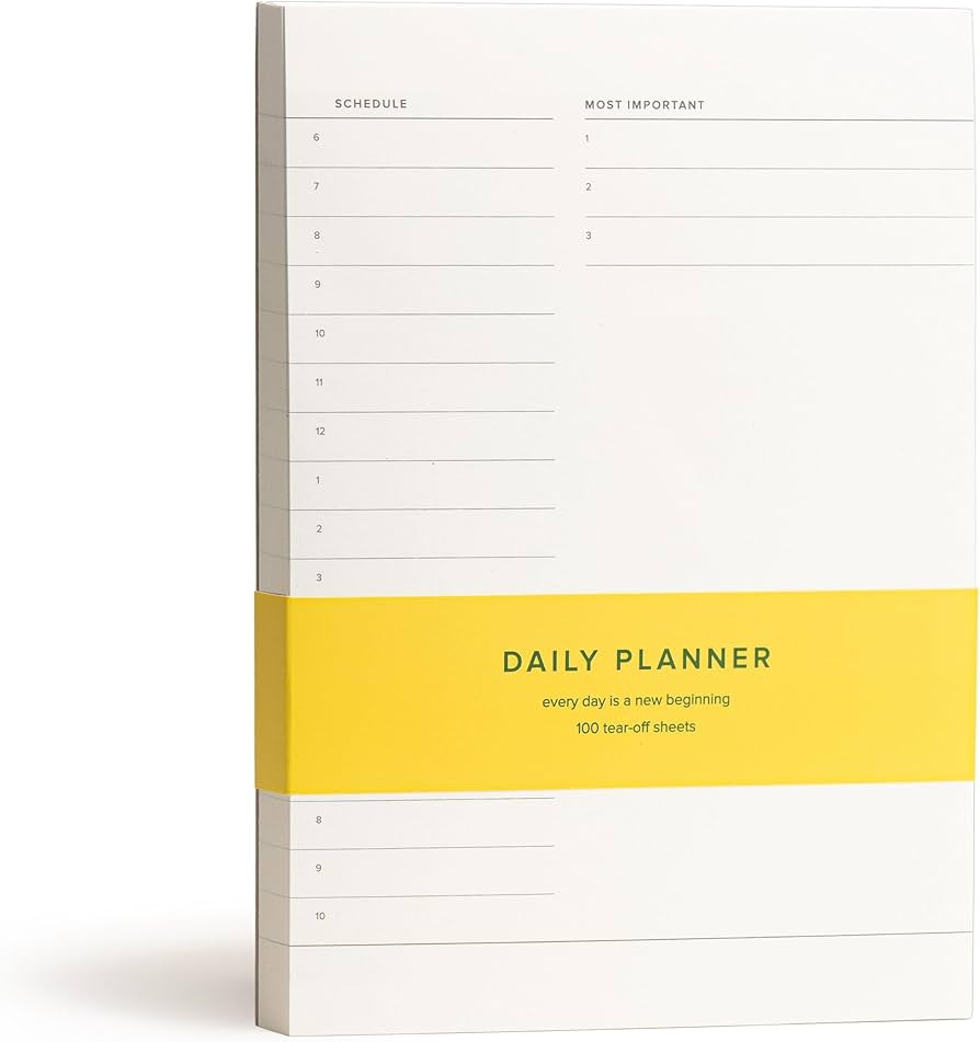 Daily & Weekly To Do List Notepad. Desk Pad for Work and Study (Ivory, Daily 8x6 inches) | Amazon (US)