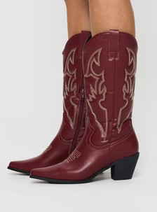 Therapy Clayton Boots Maroon | Princess Polly US