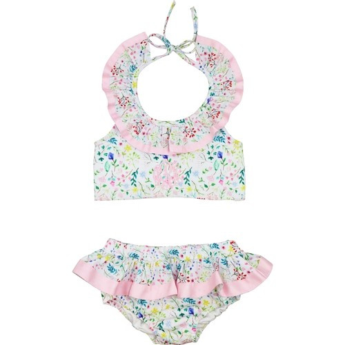 Multicolored Floral Print Ribbon Bikini | Cecil and Lou