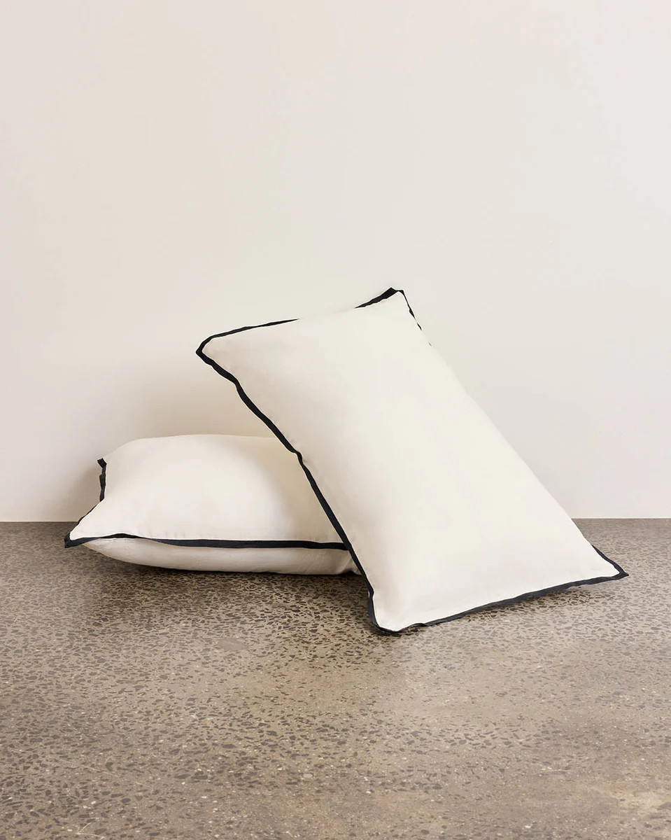 Linen Pillowcase Pair - Meringue | Hommey AU