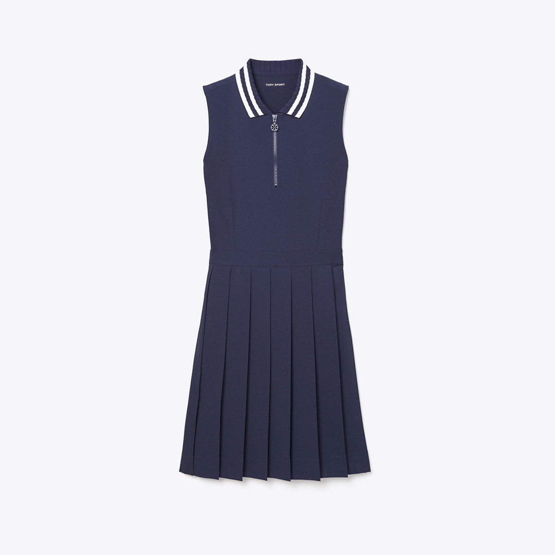 Tory Burch Performance Pleated-Collar Golf Dress | Tory Burch (US)