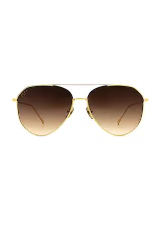 DIFF EYEWEAR Dash in Brushed Gold & Coffee Gradient from Revolve.com | Revolve Clothing (Global)