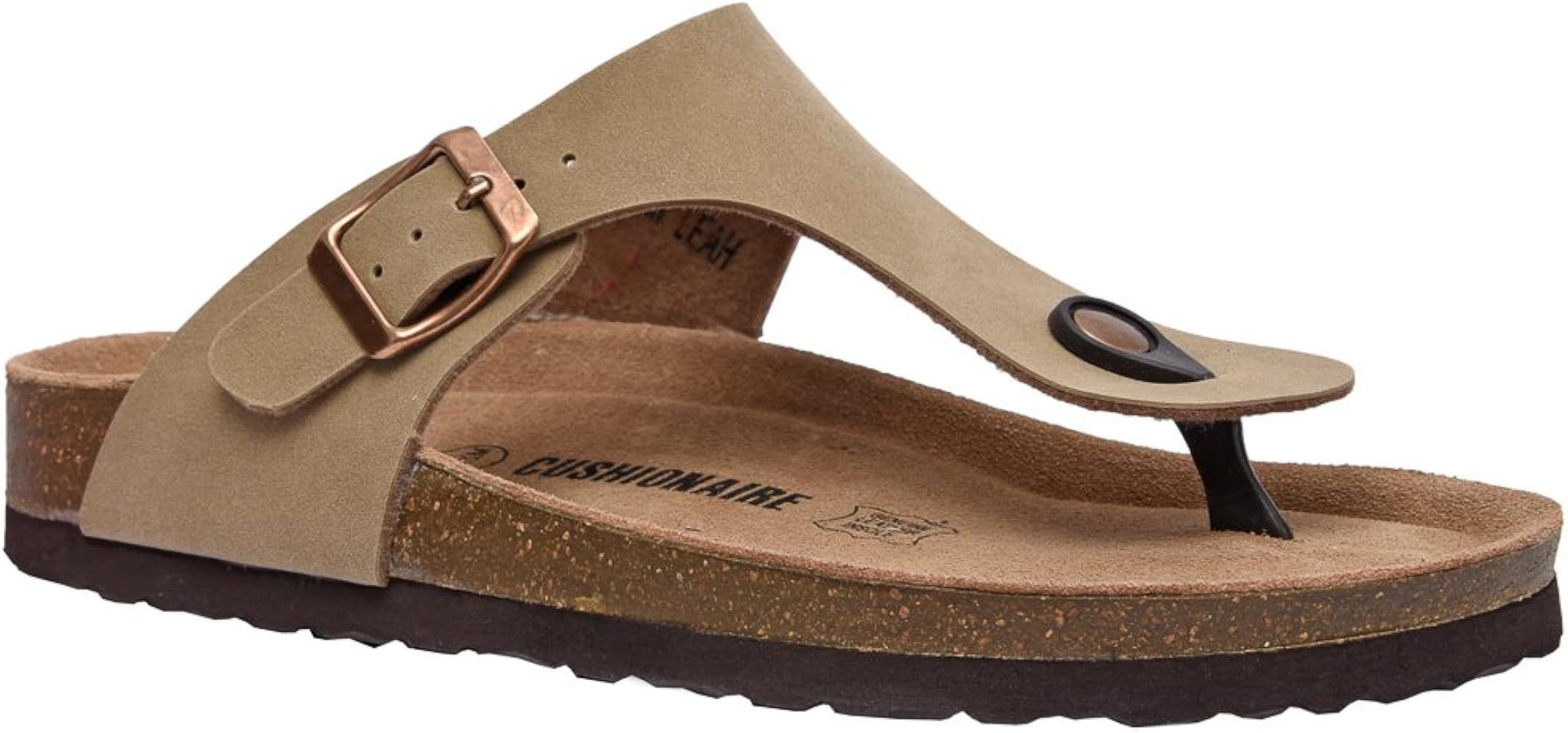 CUSHIONAIRE Women's Leah Cork footbed Sandal with +Comfort | Amazon (US)