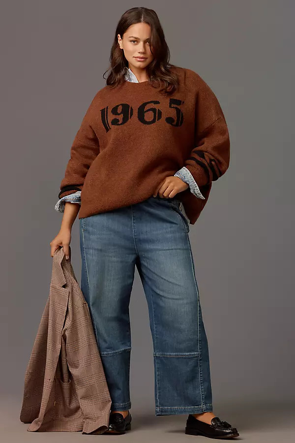 Izzie Relaxed Pull-On Barrel Jeans by Pilcro | Anthropologie (US)