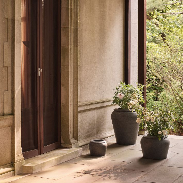 Colin King Washed Ficonstone Planters | West Elm (US)