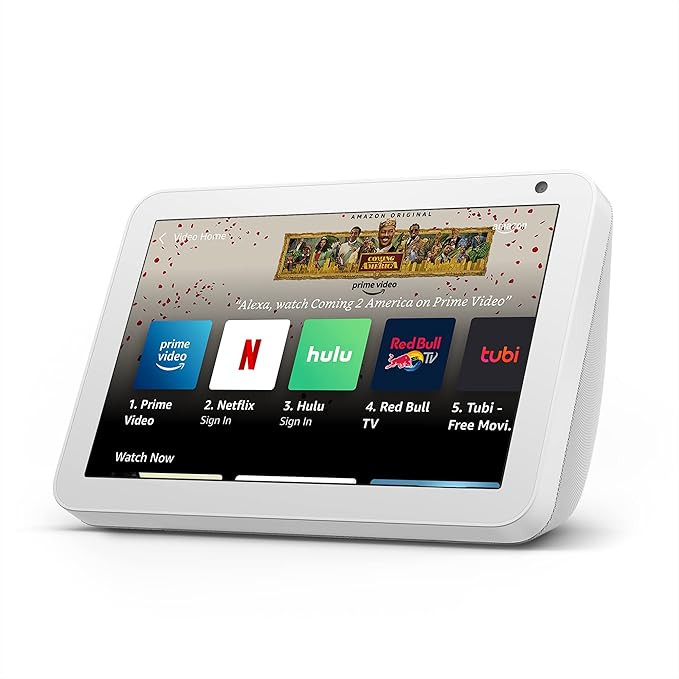 Echo Show 8 (2nd Gen, 2021 release) | HD smart display with Alexa and 13 MP camera | Glacier Whit... | Amazon (US)