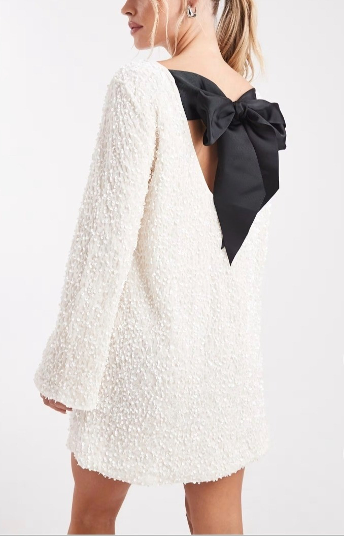 Vestido corto blanco para Navidad.

#LTKPetite #LTKFindsUnder50 #LTKMidsize