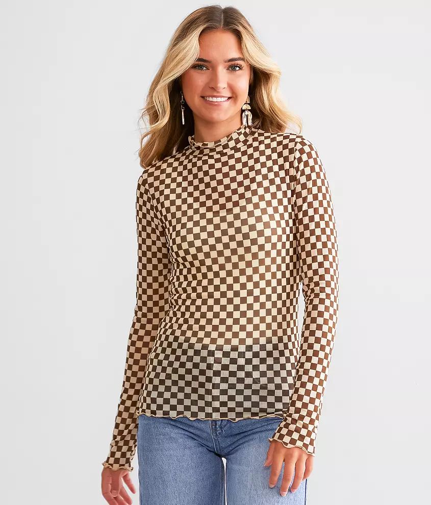 Checkered Mesh Top | Buckle