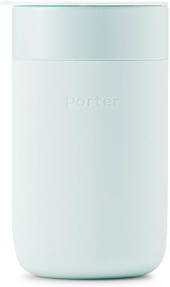W&P Porter Ceramic Mug w/ Protective Silicone Sleeve, Mint 16 Ounces | On-the-Go | No Seal Tight ... | Amazon (US)