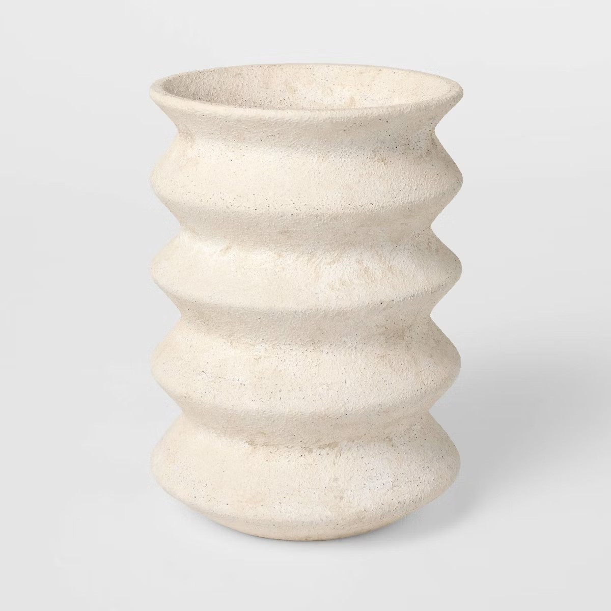 Earthenware Ribbed Vase Heathered White - Threshold™ designed with Studio McGee | Target