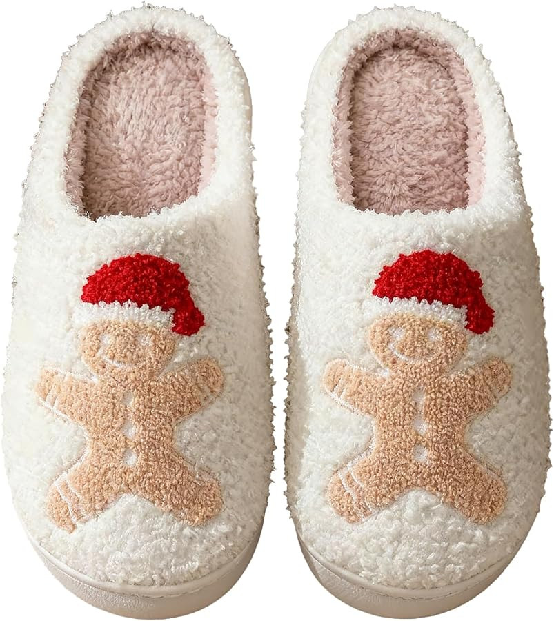 Christmas Slippers Reindeer Slippers for Women and Men Holiday Halloween Slippers Indoor Bedroom ... | Amazon (US)