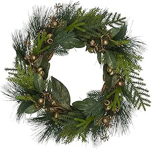 Leaves, Berry and Cedar Artificial Christmas Wreath - 20-Inch, Unlit | Amazon (US)