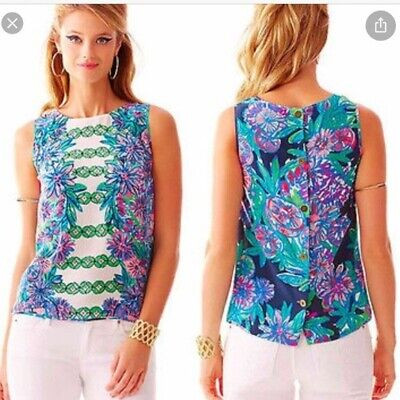 Lilly Pulitzer Iona Sleeveless Silk Shell - size small  | eBay | eBay US