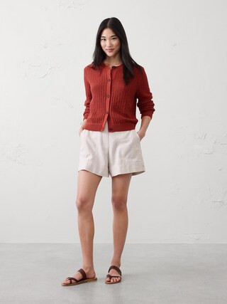 Cotton-Blend Textured Cardigan | Banana Republic Factory