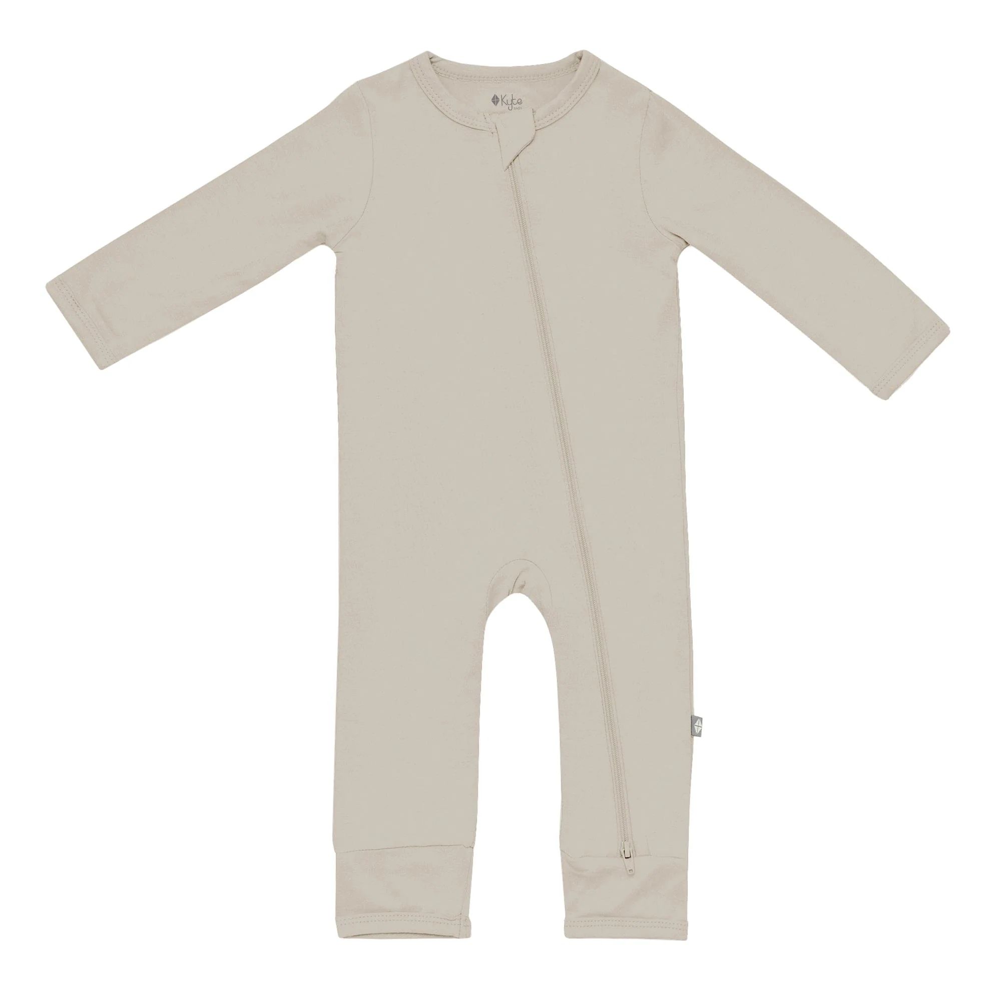 Zippered Romper in Khaki | Kyte BABY