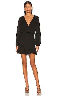 krisa Asymmetrical Skirt Dress in Black from Revolve.com | Revolve Clothing (Global)