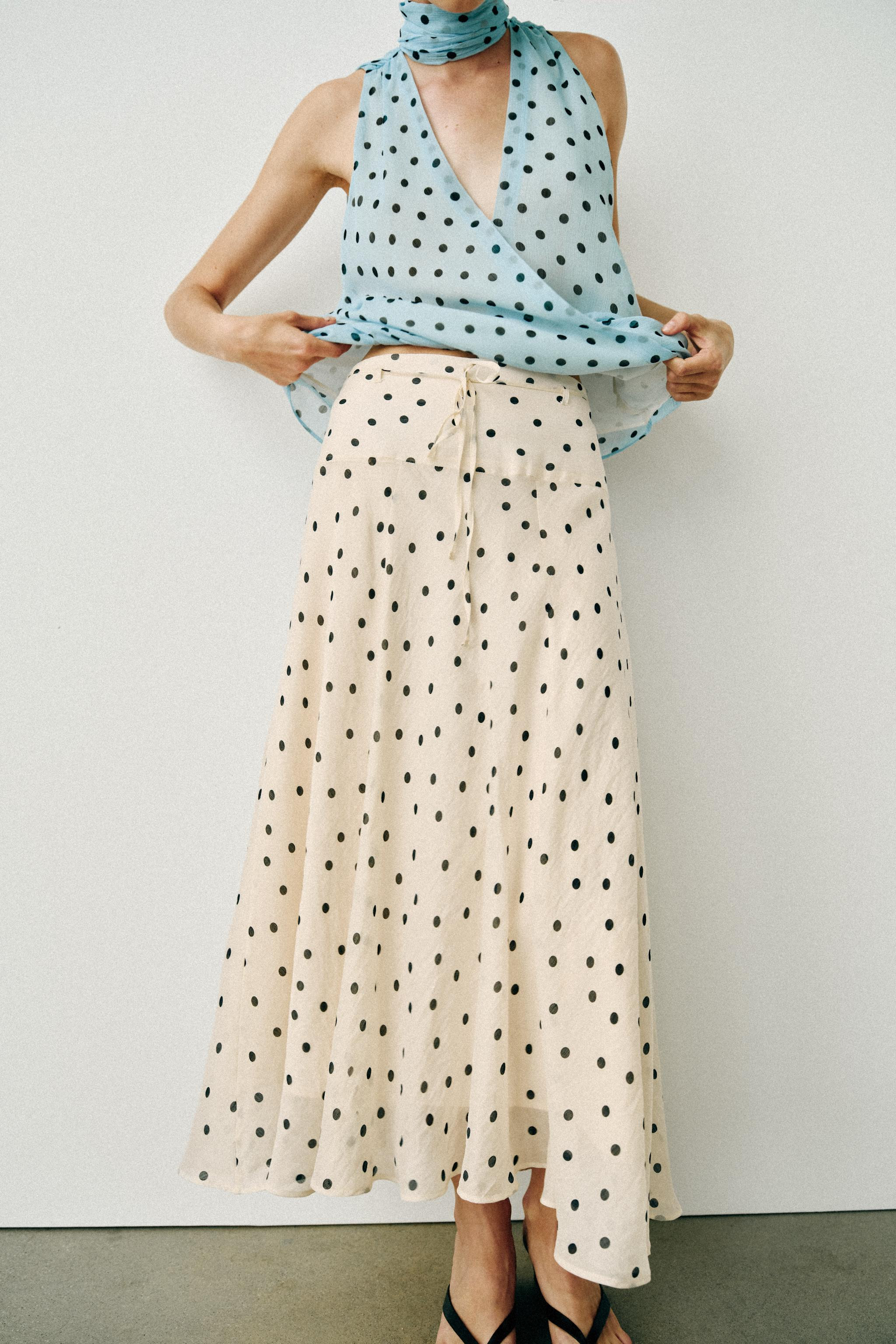 POLKA DOT MIDI SKIRT | Zara US