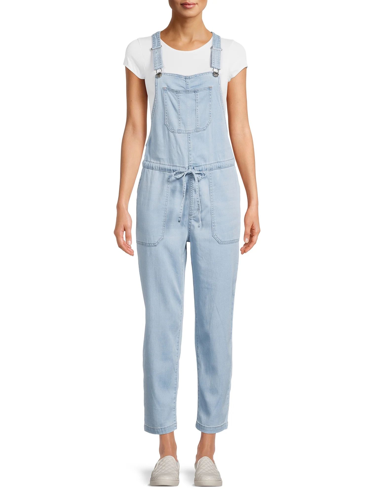 Time and Tru Women's Denim Overalls with Utility Pockets | Walmart (US)