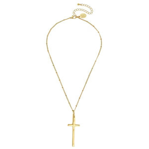 Dainty Tall Cross Necklace | Susan Shaw