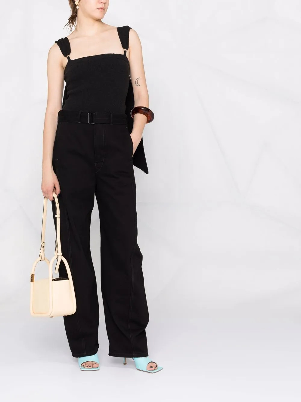 draped-strap bandeau top | Farfetch Global