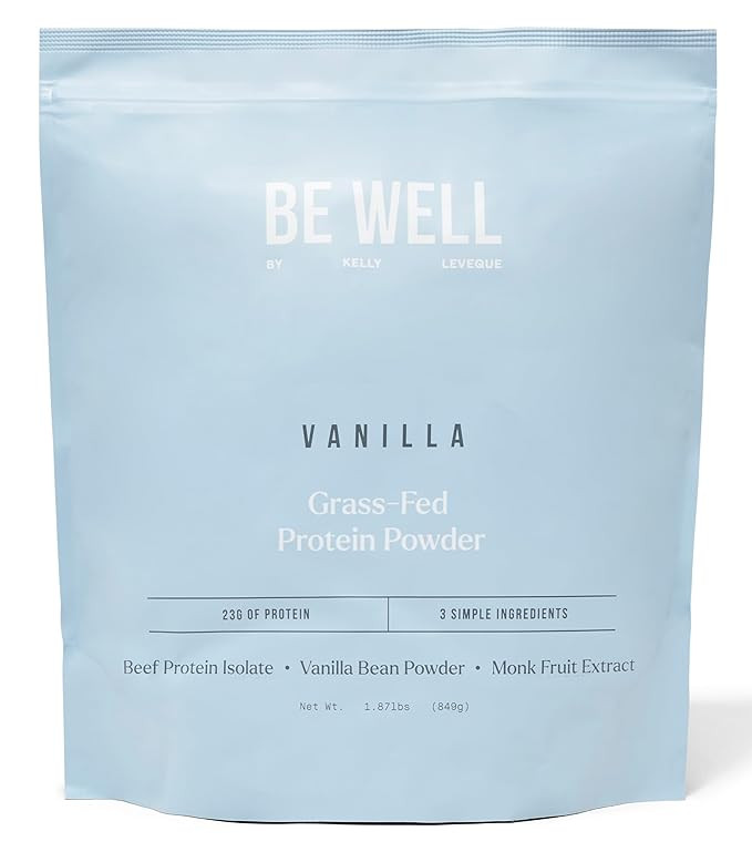 Be Well by Kelly Vanilla Grass-Fed Beef Protein Powder, 23G of Protein & Zero Carbs (3 Ingredient... | Amazon (US)