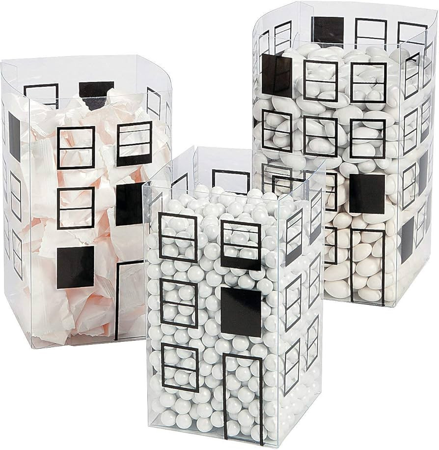 Superhero City Scape Candy Buckets (6 Piece Set) Party Supplies | Amazon (US)