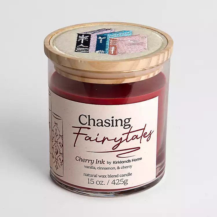 Chasing Fairytales Embroidered Book Jar Candle | Kirklands