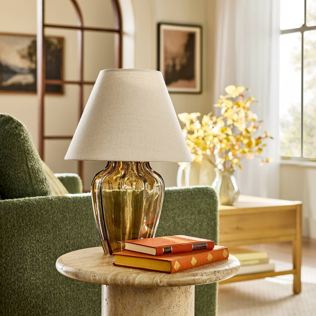 Tan Glass Table Lamp - Hearth & Hand™ with Magnolia | Target
