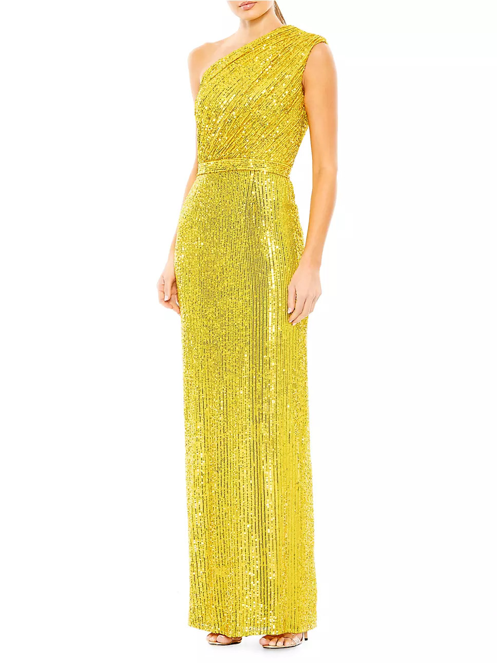 Metallic One-Shoulder Gown | Saks Fifth Avenue