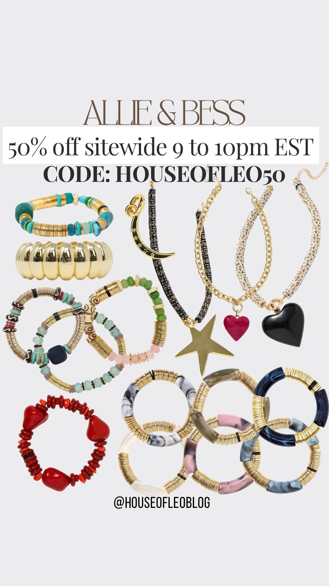 Code: HOUSEOFLEO30 thru 11/12. 

Beaded bracelets, heart, necklace, star, necklace, fall, jewelry, fall bracelets

#LTKSaleAlert #LTKFindsUnder50 #LTKFindsUnder100