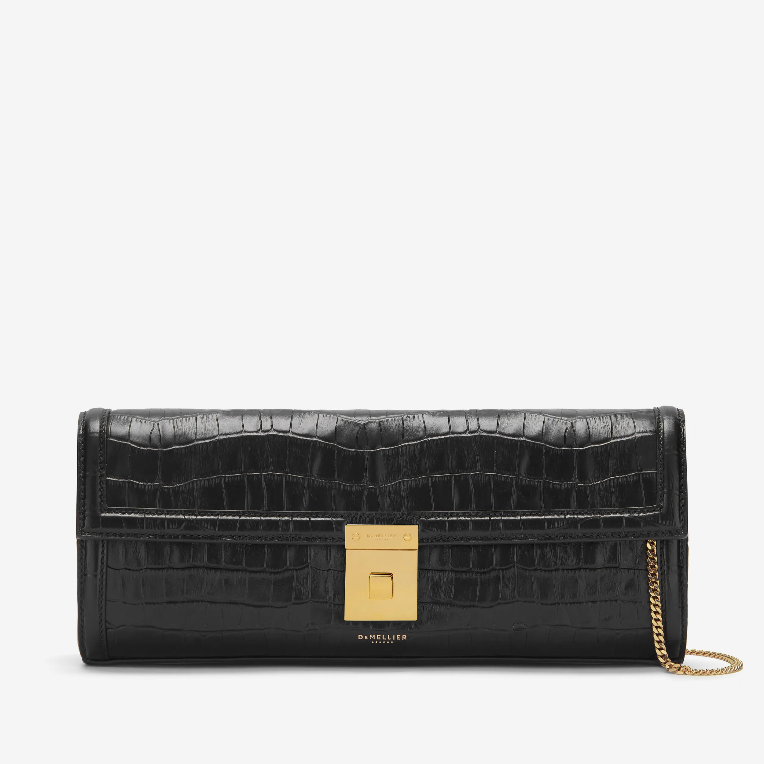 The Paris Clutch | Black Croc-Effect | DeMellier | DeMellier