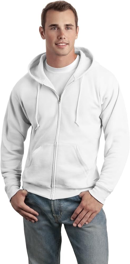 Hanes Adult ComfortBlend EcoSmart Full Zip Hoodie Pullover | Amazon (US)