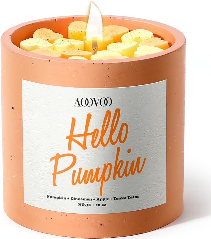 Pumpkin Spice Candle - Fall Candles, Thanksgiving Decorations, Hello Pumpkin Candle, Autumn Decor... | Amazon (US)