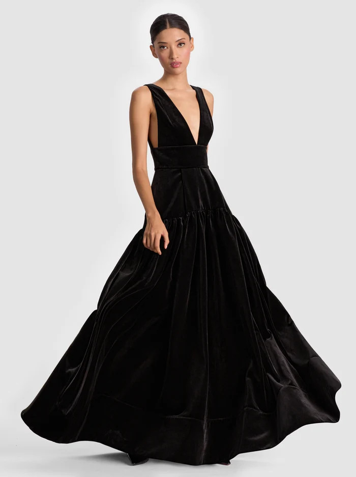 LILA VELVET GOWN | Alice + Olivia