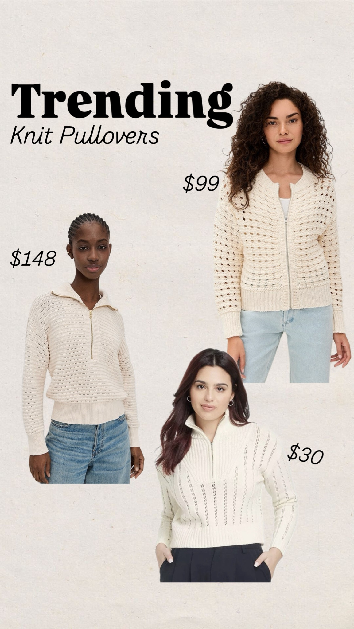 Trending
Knit pullover
Varley
Target
Z supply
Shopbop

#LTKFindsUnder100 #LTKFindsUnder50 #LTKSaleAlert