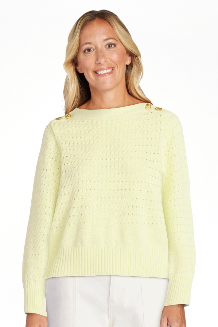 Free Assembly Women's Button Shoulder Sweater with Long Sleeves, Sizes XS-XXL | Walmart (US)