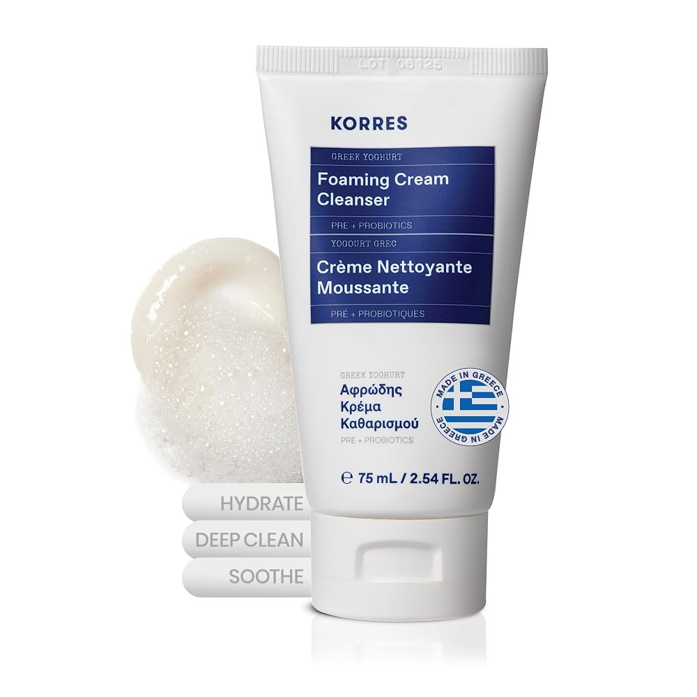 KORRES Greek Yoghurt Foaming Cream Cleanser 75 Ml, 2.5 fl. oz. | Amazon (CA)