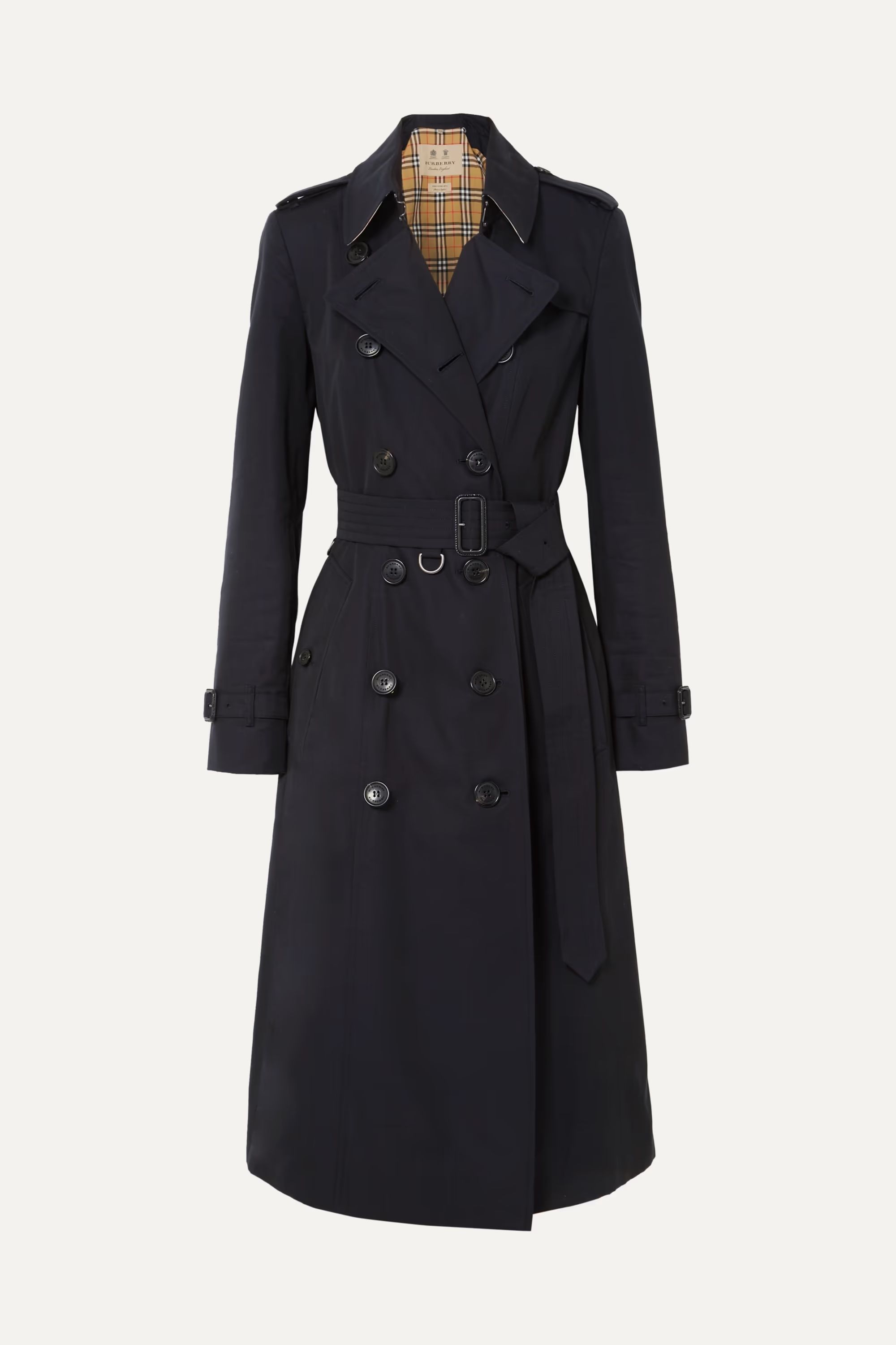 BURBERRYThe Chelsea Long cotton-gabardine trench coat | NET-A-PORTER (UK & EU)