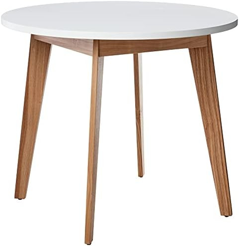 Amazon Brand – Rivet Noah Round Modern Ash Dining Table, 35.4"W, White | Amazon (US)