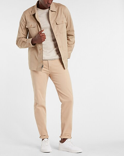 Slim Zip Up Shirt Jacket | Express